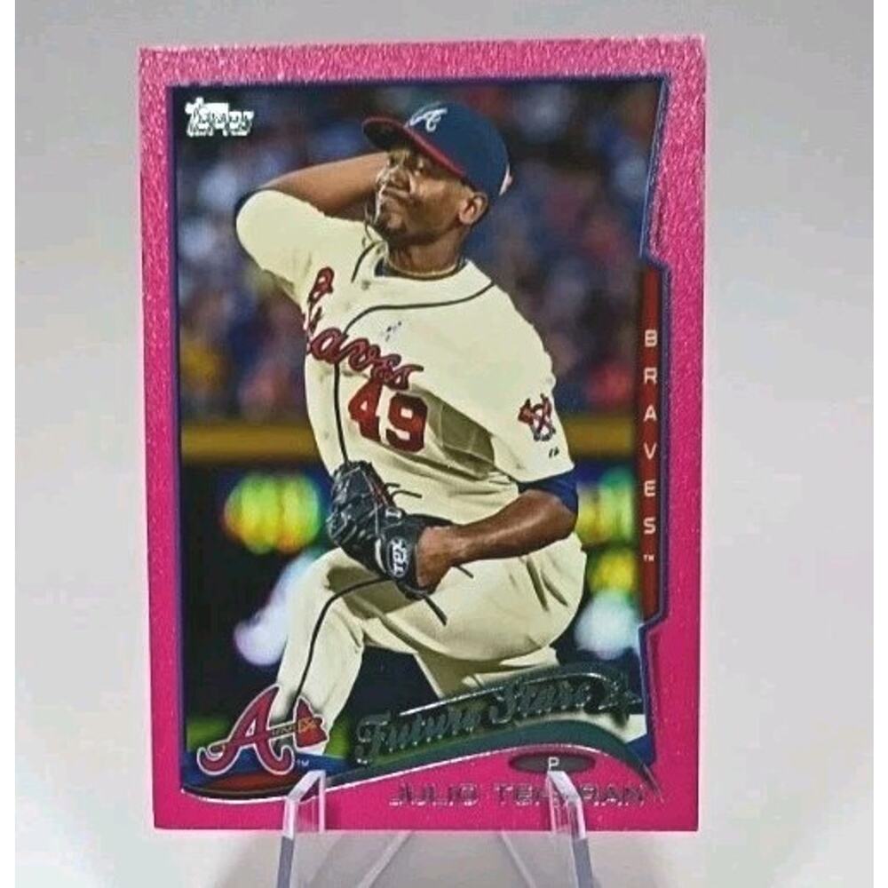Julio Teheran #288 2014 Topps Mini Card Pink SP 14/25